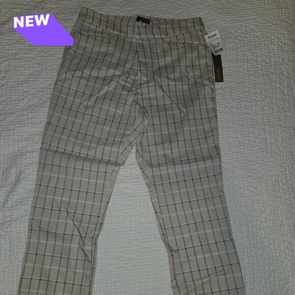 ✨ DEREK LAM 10 CROSBY | Dress pants plaid flat front straight leg career - Picture 2 of 6